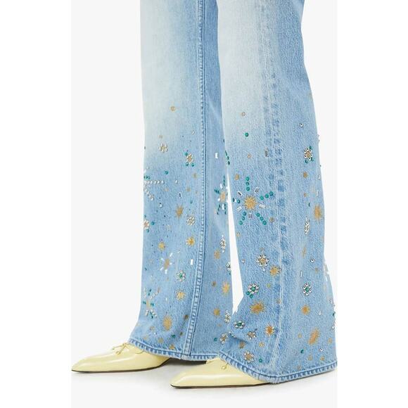 Mother The Bookie Embellished Ankle Jean in Righteous Gemstone 24 - Picture 4 of 7